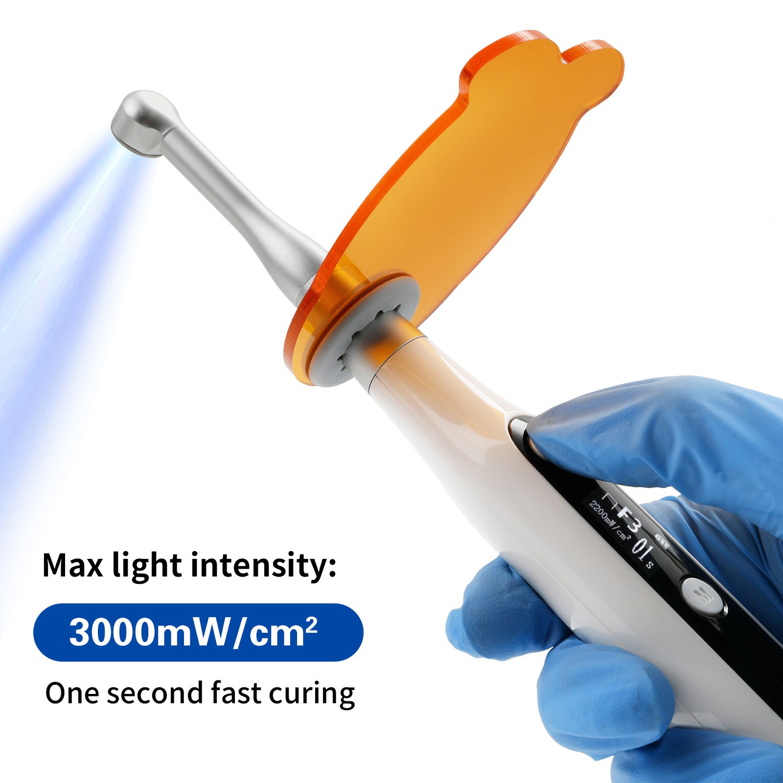 PLH-320 Wireless Dental Curing Light with LED Light Meter 7 Modes